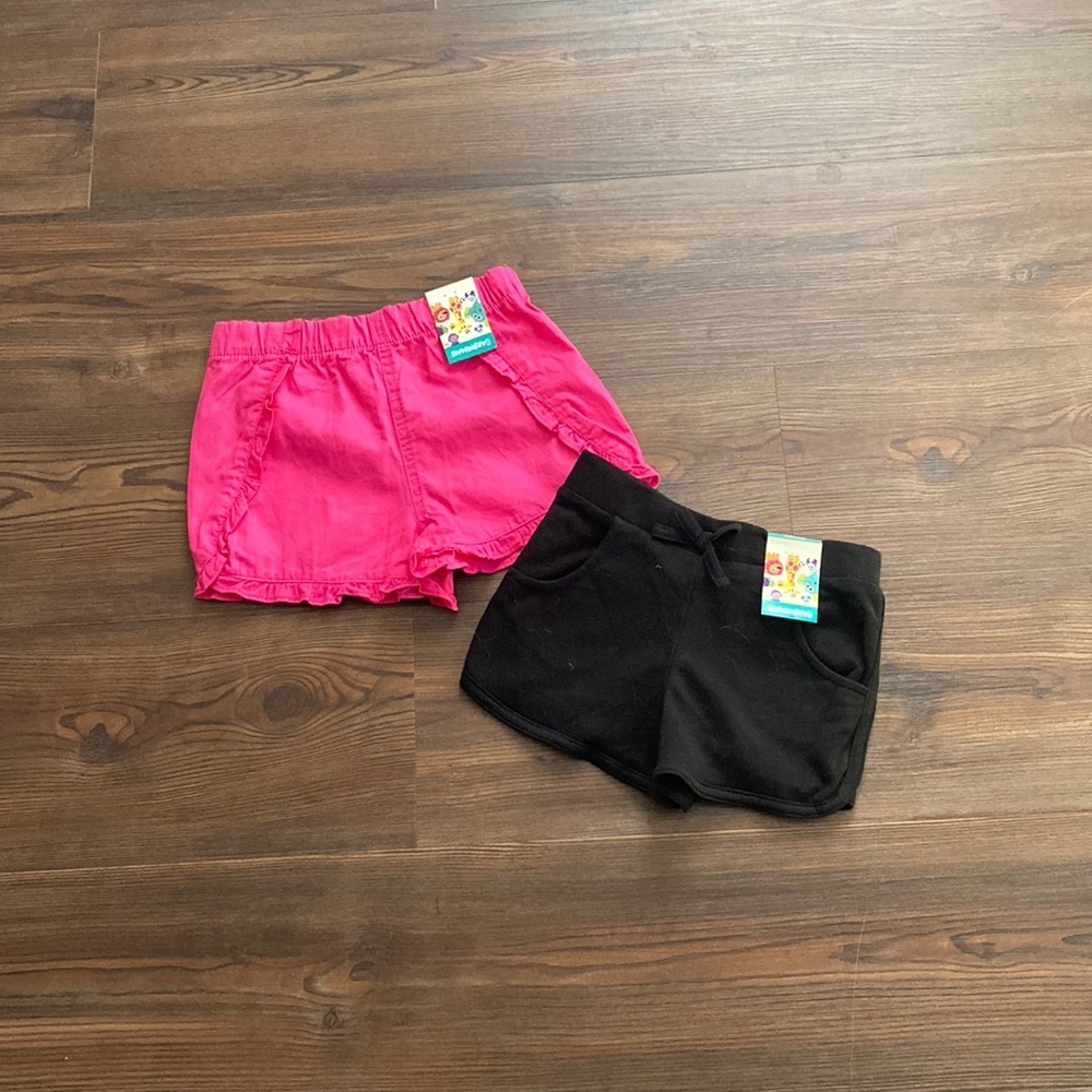 Garanimals Shorts Bundle SIZE 5T Pink Black Elastic Waist Casual Kids NWT